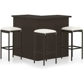 vidaXL Gartenbar Set 4-tlg. Braun
