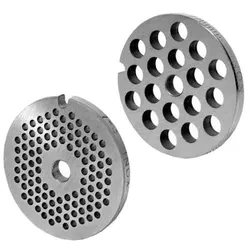 WOLFCUT Fleischwolfscheibensatz 3 mm + 8 mm Bohrung kompatibel mit allen gängigen Fleischwolf Marken Größe 7