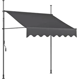 Garden Pleasure Klemmmarkise 300 x 300 cm anthrazit