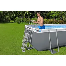 BESTWAY Steel Pro MAX Frame Pool Set 488 x 244 x 122 cm inkl. Sandfilteranlage