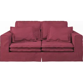 Home Affaire 3-Sitzer HOME AFFAIRE "ALISSAS BIS mit vielen Kissen, Biesen an den Kissen", rot, B:196cm H:95cm T:108cm, 92% Polyester, 8% Nylon, Sofas, Hussen-Optik, kleine Taschen an der Seite zum Verstauen