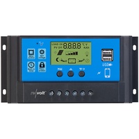 Solar-Laderegler für 12/24-V-Akkus, PWM-Lademodus, 2 USB-Ports, 40 A