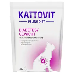 KATTOVIT Feline Diabetes/Gewicht Katzentrockenfutter Diätnahrung 400 Gramm