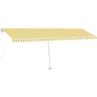 VidaXL Standmarkise Einziehbar 600 x 350 cm gelb