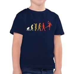 Shirtracer T-Shirt Handball Evolution Vintage Male – Kinder Sport Kleidung – Jungen Kinder T-Shirt tshirt handball jungen 164 blau