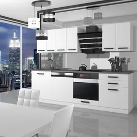 Belini Küchenzeile Susan 240 cm Weiß