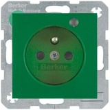 Berker Steckdose mit Schutzkontaktstift, grün matt (6765091913)