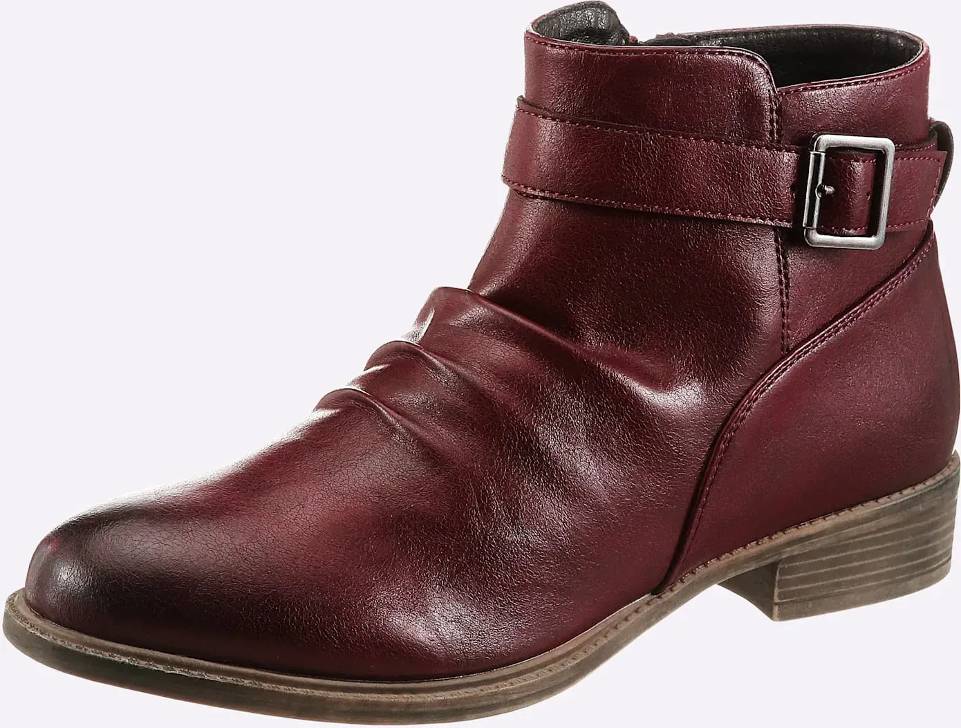 Stiefelette ANDREA CONTI, Damen, Gr. 37, bordeaux, Lederimitat, Schuhe Stiefelette
