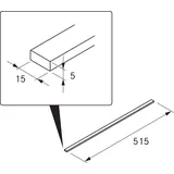 Bora Seitenleisten für Kochfeldtiefe 515mm USL515AB schwarz