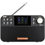 DAB Radio with DAB+/FM+BT,DAB Plus Digitalradio, Tragbares Klein Küchenradio mit Sleep-Timer,60 Voreingestellte Sender,2.4" großes LCD Color Display,Radio Klein Geeignet für Küche Reisen(Schwarz)