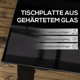 Outsunny Gartentisch 150 x 90 x 74 cm Schwarz