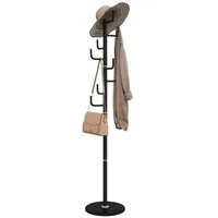 VidaXL Garderobenständer Schwarz 183 cm Pulverbeschichtetes Eisen