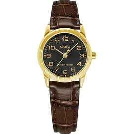 Casio Collection LTP-V001GL-1BUDF Damenuhr - Braun/Gold/Schwarz