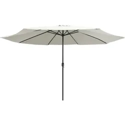 vidaXL Sonnenschirm mit Metall-Mast 400 cm Sandweiß
