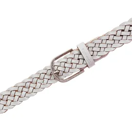 TAMARIS Flechtgürtel Leder weiß 80