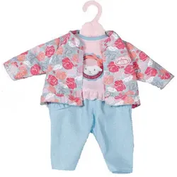 Baby Annabell - Jeans-Optik - Blumen Jacke/blaue Hose
