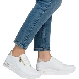 Rieker N8100 Damen Weite Weit/Beige/Weiß 38