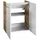 Fackelmann Waschbeckenunterschrank Milano 52 x 61 x 27,5 cm Braun/Weiß