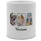 PhotoFancy® - XXL Tasse 'OMA' - Personalisierte Fototasse mit eigenem Foto und Text - Große Tasse selbst gestalten - Jumbo-Becher XXL 750 ml