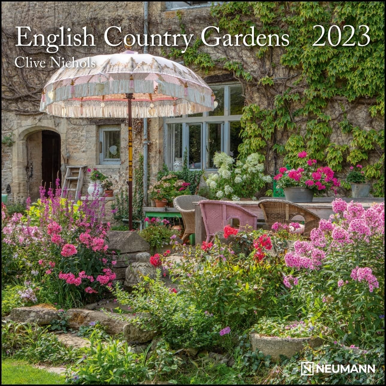 English Country Gardens 2023 - Wand-Kalender - Broschüren-Kalender - 30x30 - 30x60 geöffnet - Garten (GRID CALENDAR)