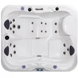 Tronitechnik Tronitechnik® Outdoor Whirlpool NISIDA 3 Plätze, 21 Düsen, 3-PS-Pumpe, LED-Beleuchtung, Farblichttherapie, Heizung, Wasserfall, vormontiert