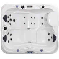 Tronitechnik Tronitechnik® Outdoor Whirlpool NISIDA 3 Plätze, 21 Düsen, 3-PS-Pumpe, LED-Beleuchtung, Farblichttherapie, Heizung, Wasserfall, vormontiert