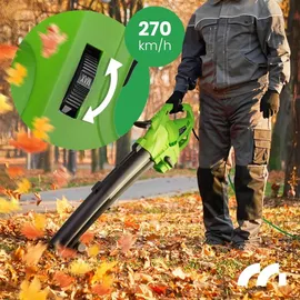 Maltec Laubbläser Laubsauger mit Schredder 3500 W