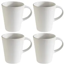 Home4You Kaffeetasse 0,44 l Weiß 4 St.