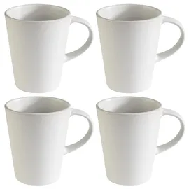 Home4You Kaffeetasse 0,44 l Weiß 4 St.