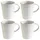Home4You Kaffeetasse 0,44 l Weiß 4 St.
