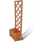 vidaXL Pflanzkübel mit Rankhilfe 40 x 30 x 135 cm Braun