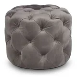 Casa Padrino Hocker Samt 53 x 41 x 53 cm Grau