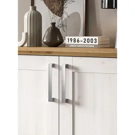 inn.furn Kommode Sideboard 95 x 92 cm Weiß / Naturbelassen