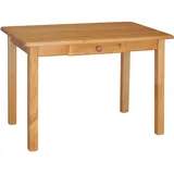 k koma Esstisch mit Schublade Küchentisch Speisetisch Tisch Kiefer massiv Restaurant Erle (100, 80)