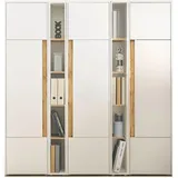 furn.design Aktenschrank-Set, weiß Eiche Wotan Nachbildung,Eiche, 190x200x40 cm Arbeitszimmer, Aktenschränke