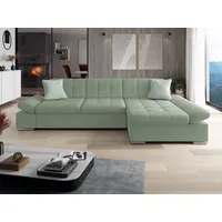 Mirjan24 Eckcouch 2-Sitzer Uttario Velvet L-Form Grün