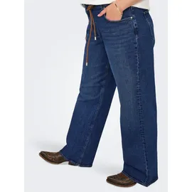 ONLY CARMAKOMA Jeans mit weitem Bein in Dark Blue denim), | Gr.: W42/L32