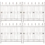 deluke Gartenzaun 124 x 116 cm Antik-Braun