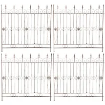 deluke Gartenzaun 124 x 116 cm Antik-Braun