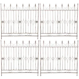 deluke Gartenzaun 124 x 116 cm Antik-Braun