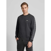 Sweatshirt mit Label-Details, Black, XL