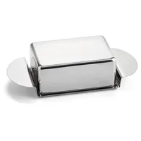Weis Butterdose, Edelstahl, Silber, 23 x 10.5 x 6