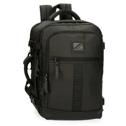 Pepe Jeans Unisex für Kinder. 7342531 Hoxton schwarz anpassungsfähig Reise-Rucksack Computer und Tablet-Halterung (OSFA), Lässig, Polyester,