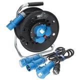 KALLE DAS KABEL CEE-Campingkabeltrommel Kabeltrommel KTG Campingkabel Wohnmobil-Kabel Caravantrommel H07RN-F 3G 2,5mm2 25 Meter im Set mit Adapter und Anschlussleitung 1,5 Meter