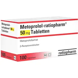 Metoprolol-ratiopharm 50 mg Tabletten 100 St