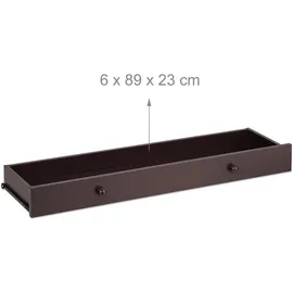 Relaxdays Konsolentisch mit Schublade 100 x 30 x 80 cm braun