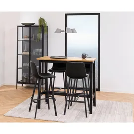 Actona Vitrine Newcastle 80 x 40 x 180 cm Schwarz