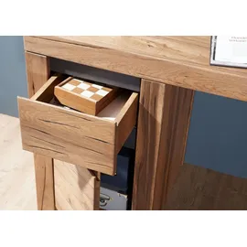 MASSIVMOEBEL24.DE Schreibtisch Montreux Wild-/Zerreiche natur geölt / Braun