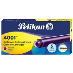 PELIKAN 310664 Pelikan Großraum-Tintenpatronen 4001®, Violett, 5 Stück