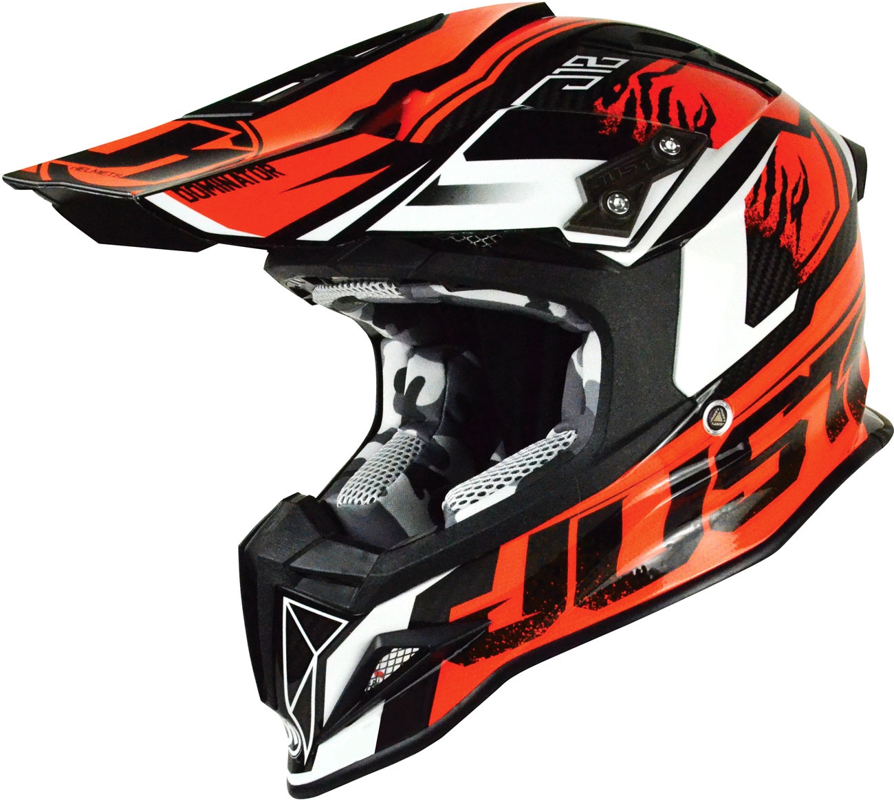 Just1 J12 Dominator, Motocrosshelm - Orange - XS